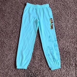 Disney 100 Star Wars R2-D2 C-3PO Joggers Blue Kids Size SM 6/7 Sweatpants NWOT